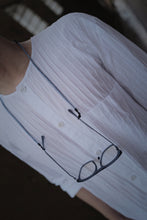 將圖片載入圖庫檢視器 DIFFUSER Tokyo // SG1096C 日本製亞麻眼鏡鍊 藍白格紋
